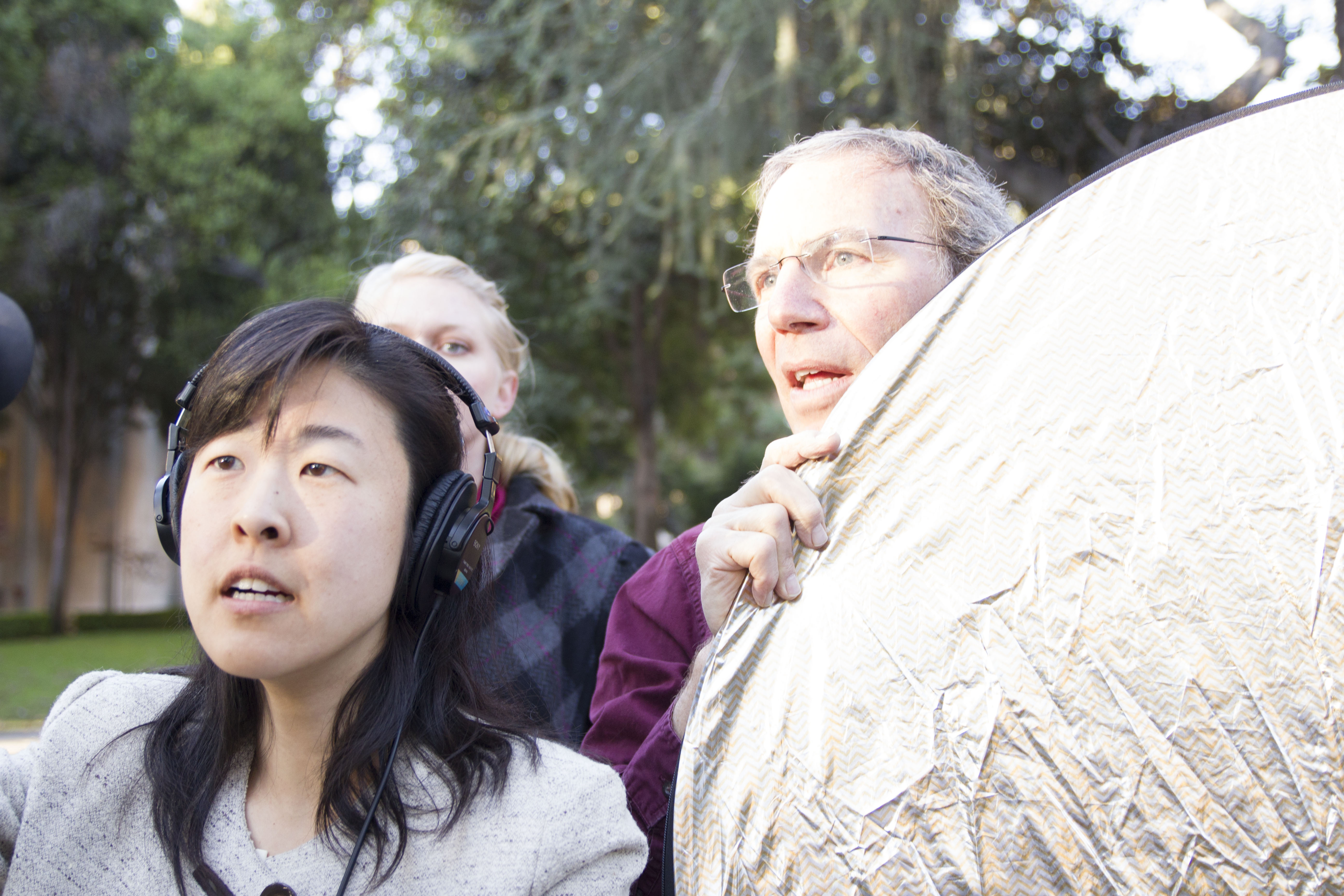 Grace Lim takes the lead in filming the end of the host wrap.
